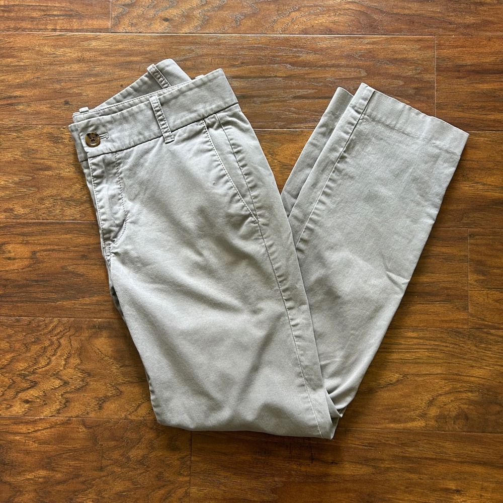 J.Crew Gray Frankie Stretch Chino Pants Women 2 Slim Straight‎ Trouser